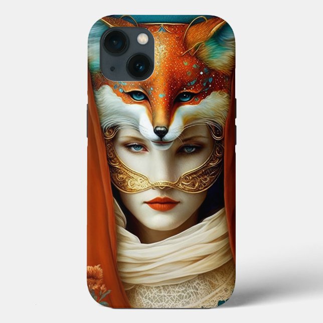 Funda De Case-Mate Para iPhone Fox Woman Surreal Fantasy Art (Reverso )