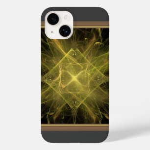 Funda Para iPhone 14 De Case-Mate Fractal Amarillo y Negro
