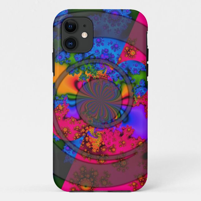Funda De Case-Mate Para iPhone fractal arco iris (Reverso)