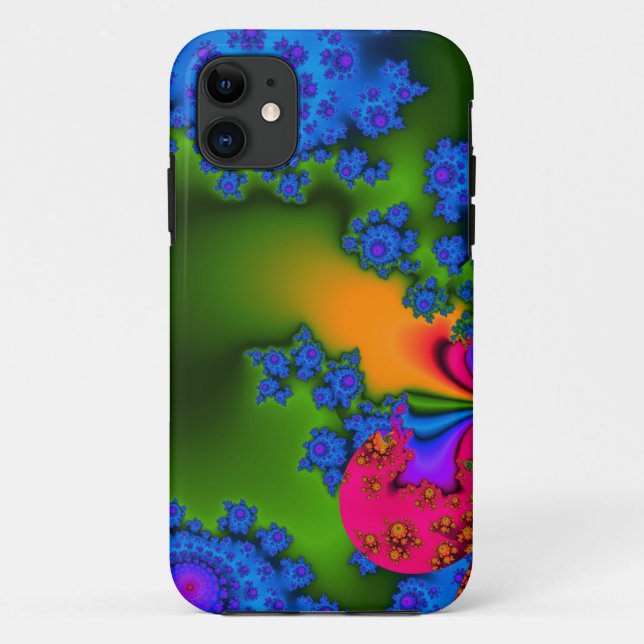 Funda De Case-Mate Para iPhone fractal arcoíris (Reverso)