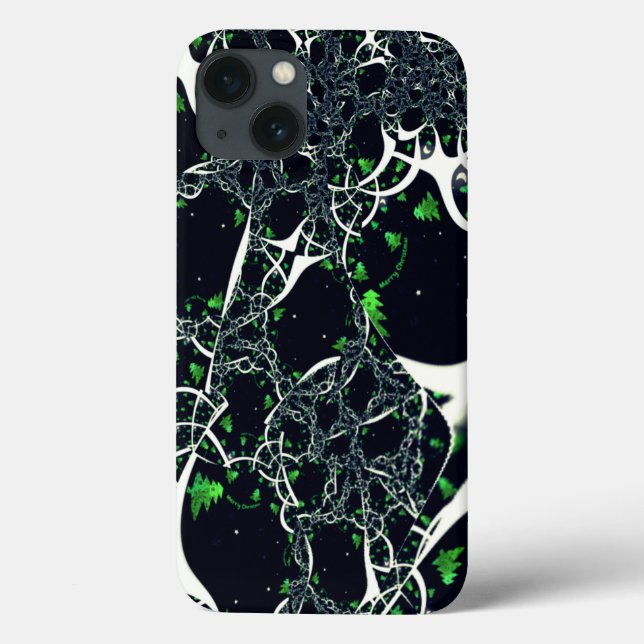 Funda De Case-Mate Para iPhone Fractal blanco imperfecto en el espacio negro, de  (Reverso)