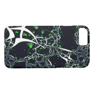 Funda Para iPhone 8/7 Fractal blanco imperfecto en el espacio negro, de