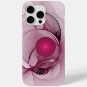Funda Para iPhone 15 Pro Max Fractal cambiante, arte rosa de la berry abstracta