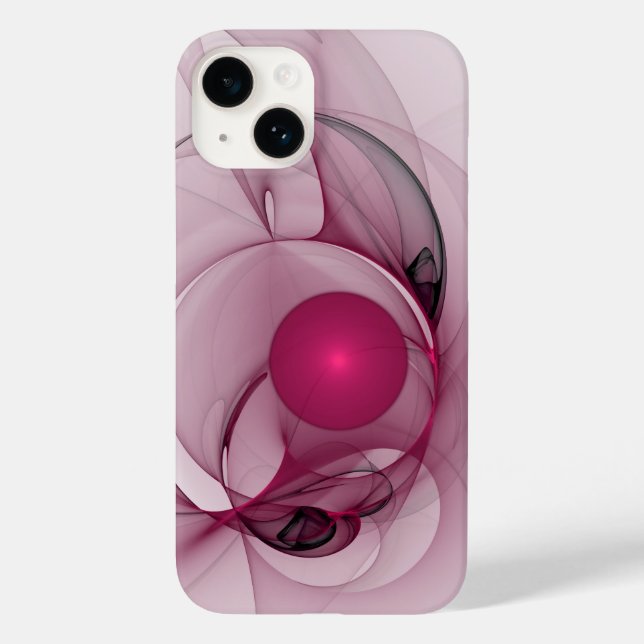 Funda De Case-Mate Para iPhone Fractal cambiante, arte rosa de la berry abstracta (Reverso )