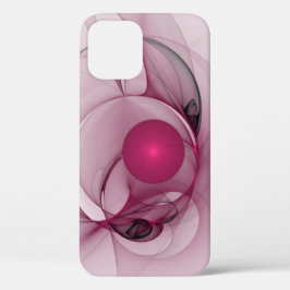 Funda Para iPhone 12 Fractal cambiante, arte rosa de la berry abstracta