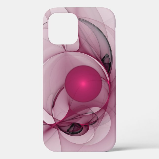 Funda De Case-Mate Para iPhone Fractal cambiante, arte rosa de la berry abstracta (Reverso )