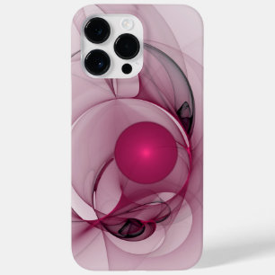 Funda Para iPhone 14 Pro Max De Case-Mate Fractal cambiante, arte rosa de la berry abstracta
