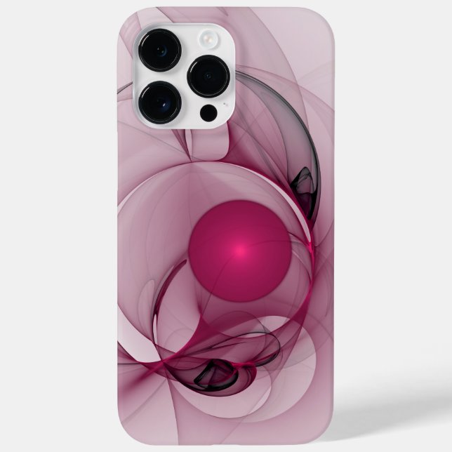 Funda De Case-Mate Para iPhone Fractal cambiante, arte rosa de la berry abstracta (Reverso)