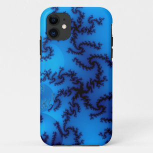 Funda Para iPhone 11 fractal de araña azul