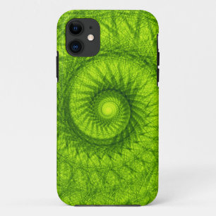 Funda Para iPhone 11 Fractal de espiral verde