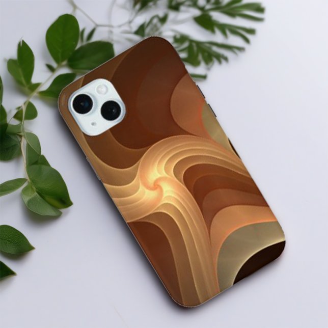 Funda De Case-Mate Para iPhone Fractal de gradiente marrón relámpago (Subido por el creador)