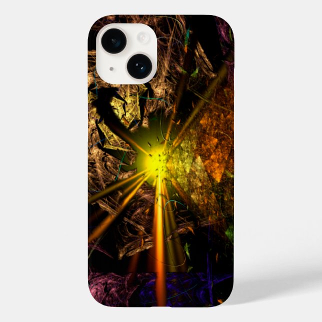 Funda De Case-Mate Para iPhone Fractal de ilusión óptica 3D de Machu Picchu (Reverso )
