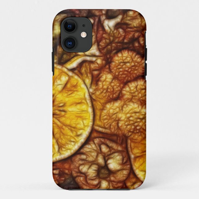 Funda De Case-Mate Para iPhone Fractal de Naranjas de Potpourri (Reverso)