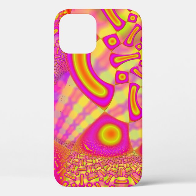 Funda De Case-Mate Para iPhone Fractal de vidrio fundido 3D LollyPoP (Reverso )