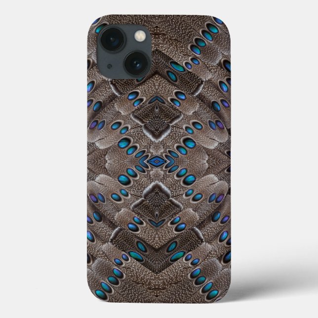 Funda De Case-Mate Para iPhone Fractal Design Pheasant Feather (Reverso)