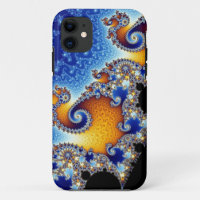 Fractal espiral doble azul de Mandelbrot