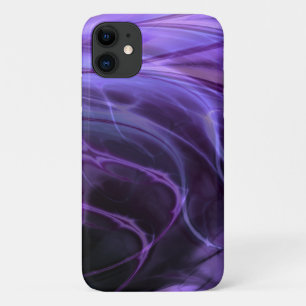 Funda Para iPhone 11 Fractal Feathers Purple