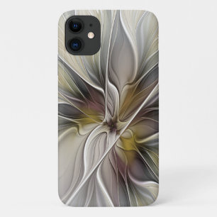 Funda Para iPhone 11 Fractal Floral, Flor Fantasía con Colores de la Ti