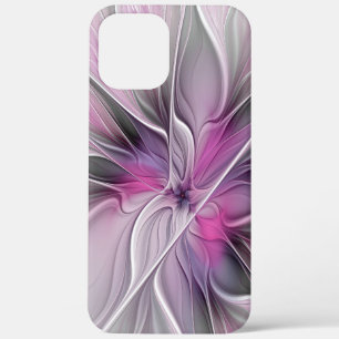 title_seo2 Fractal Floral Moderno Abstracto Flor Rosa Gris