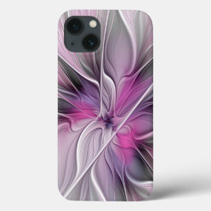 title_seo2 Fractal floral moderno abstracto flor rosa gris
