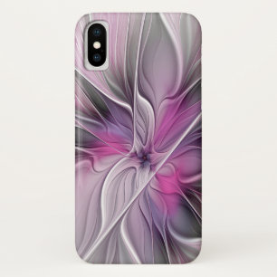 title_seo2 Fractal floral moderno abstracto flor rosa gris