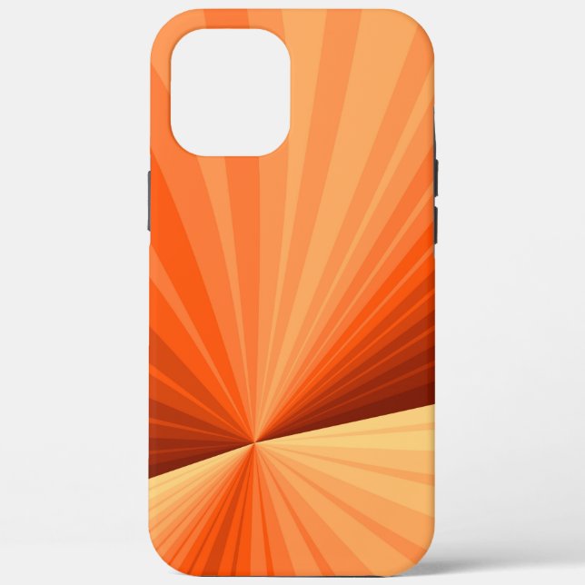 Funda De Case-Mate Para iPhone Fractal gráfico de vainilla roja, Naranja abstract (Reverso )