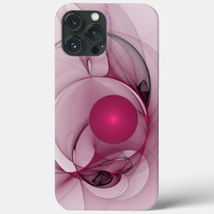Funda Para iPhone 13 Pro Max Fractal oscilante, arte abstracto moderno rosa bay