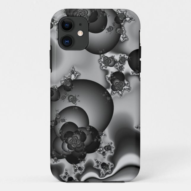 Funda De Case-Mate Para iPhone Fractal Rosa Oscuro (Reverso)