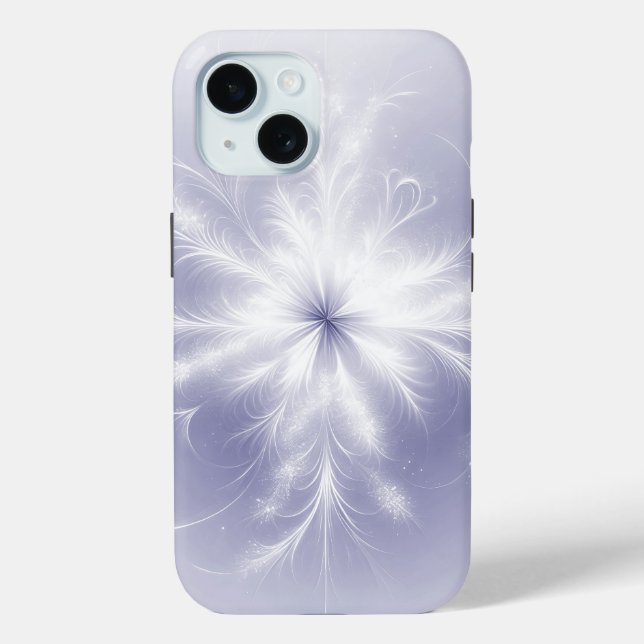 Funda De Case-Mate Para iPhone Fractal Snowflake En Púrpura (Reverso )