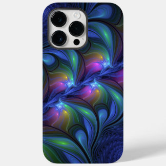 Funda Para iPhone 14 Pro Max De Case-Mate Fractal verde rosa azul luminoso colorido abstract