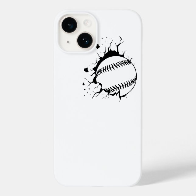 Funda De Case-Mate Para iPhone Fragmento de béisbol (Reverso )