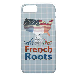 Funda Para iPhone 8/7 Francés americano Roots Moblie Phone Case