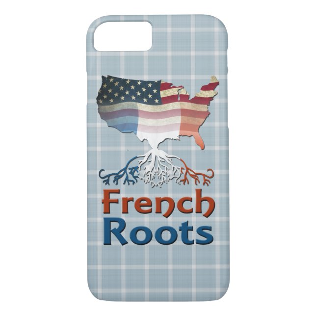 Funda De Case-Mate Para iPhone Francés americano Roots Moblie Phone Case (Reverso)