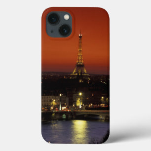 Funda Para iPhone 13 Francia, Paris Sunset view of Eiffel Tower y