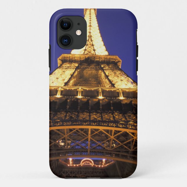 Funda De Case-Mate Para iPhone FRANCIA, Torre Eiffel de París, vista nocturna (Reverso)
