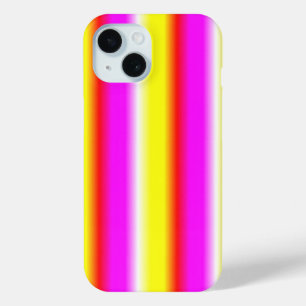 Funda Para iPhone 15 franja rosa rosada amarilla de arco iris