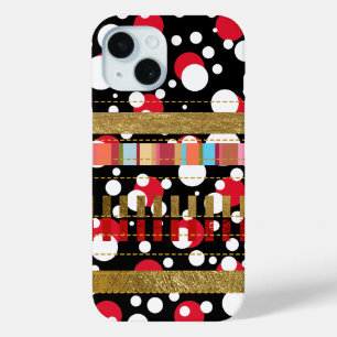 Funda Para iPhone 15 franjas y puntos fríos