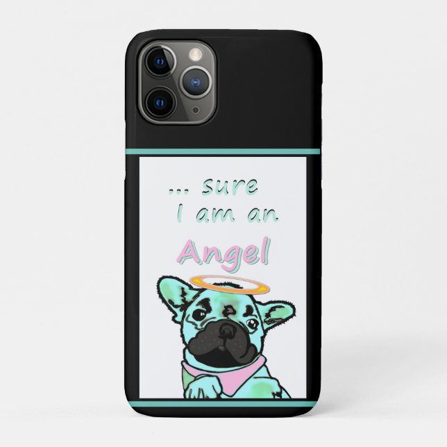 Funda De Case-Mate Para iPhone Französische Bulldogge Engel (Reverso)