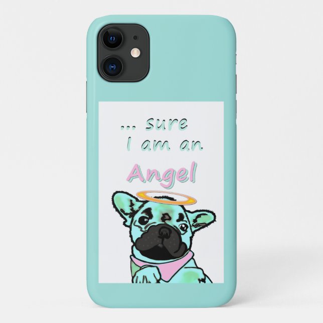 Funda De Case-Mate Para iPhone Französische Bulldogge Engel French Bulldog (Reverso)