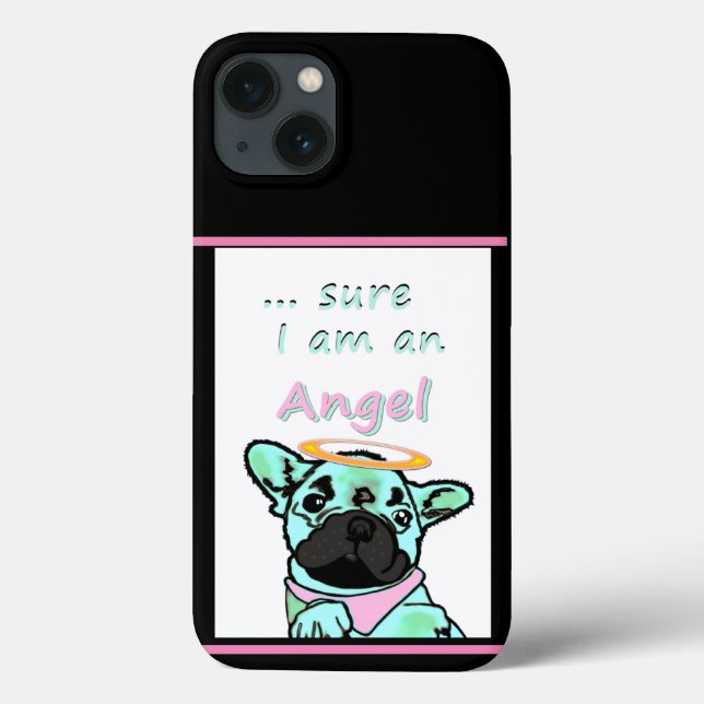 Funda De Case-Mate Para iPhone Französische Bulldogge Engel French Bulldog (Reverso)