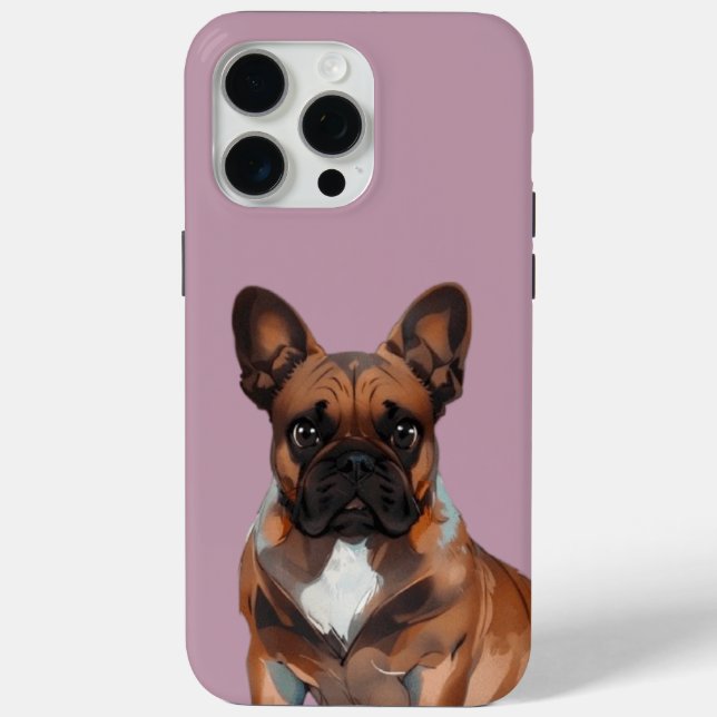 Funda De Case-Mate Para iPhone Französische Bulldogge in Neon (Reverso )