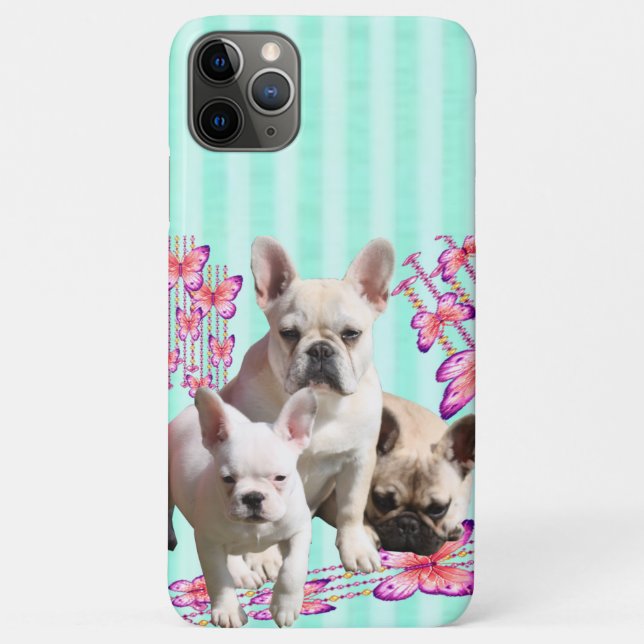 Funda De Case-Mate Para iPhone Französische Bulldogge Schmetterling Bulldog (Reverso)