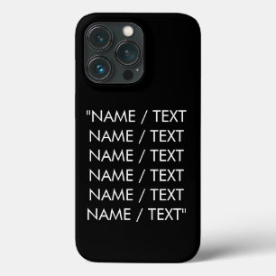 Funda Para iPhone 13 Pro frase de texto personalizado blanco negro minimali