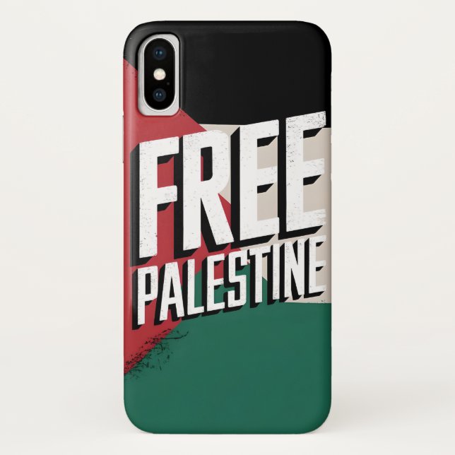 Funda De Case-Mate Para iPhone Free Palestine iPhone X Funda: Símbolo de solidari (Reverso)