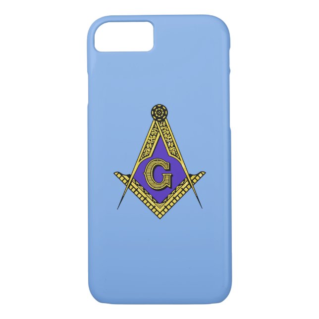Funda De Case-Mate Para iPhone Freemason (azul) (Reverso)