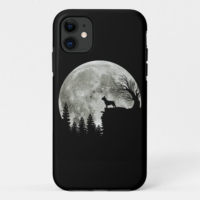 Funda De Case-Mate Para iPhone Frenchie De Pie En La Montaña De Halloween (Reverso)
