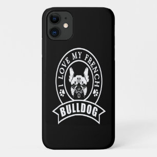 Funda Para iPhone 11 Frenchie Gift Me encanta mi Bulldog francés