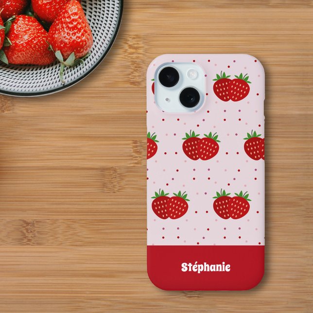 Funda De Case-Mate Para iPhone Fresa (Strawberry Phone Case)