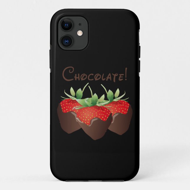 Funda De Case-Mate Para iPhone Fresa del chocolate (Reverso)