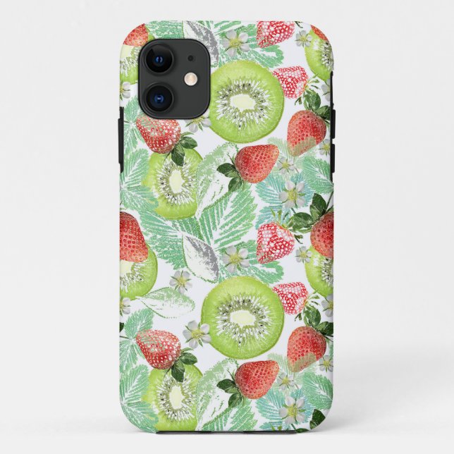 Funda De Case-Mate Para iPhone Fresa y kiwi. (Reverso)